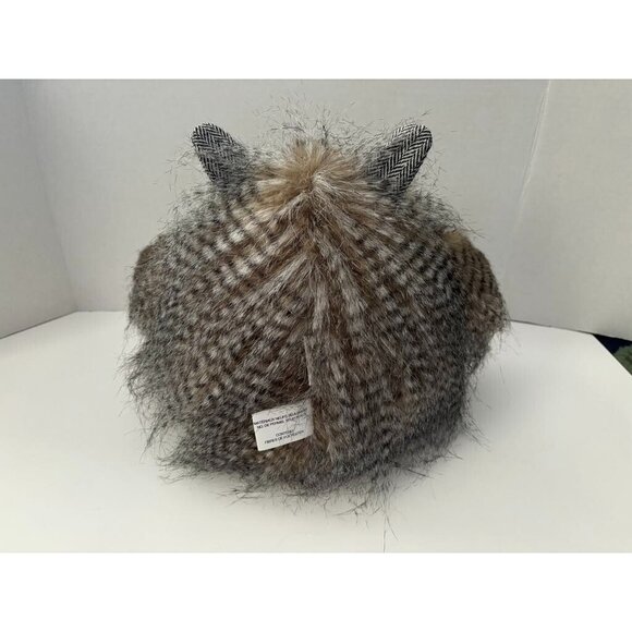PIER 1 IMPORTS Plush Stuffed Realistic Fuzzy Feathers Sleeping Owl 10" - Picture 4 of 7